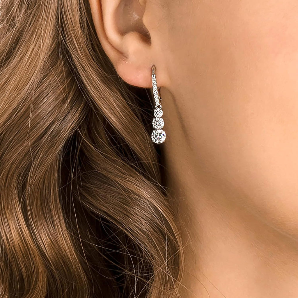Swarovski Women's Attract Trilogy Drop Pierced Earrings