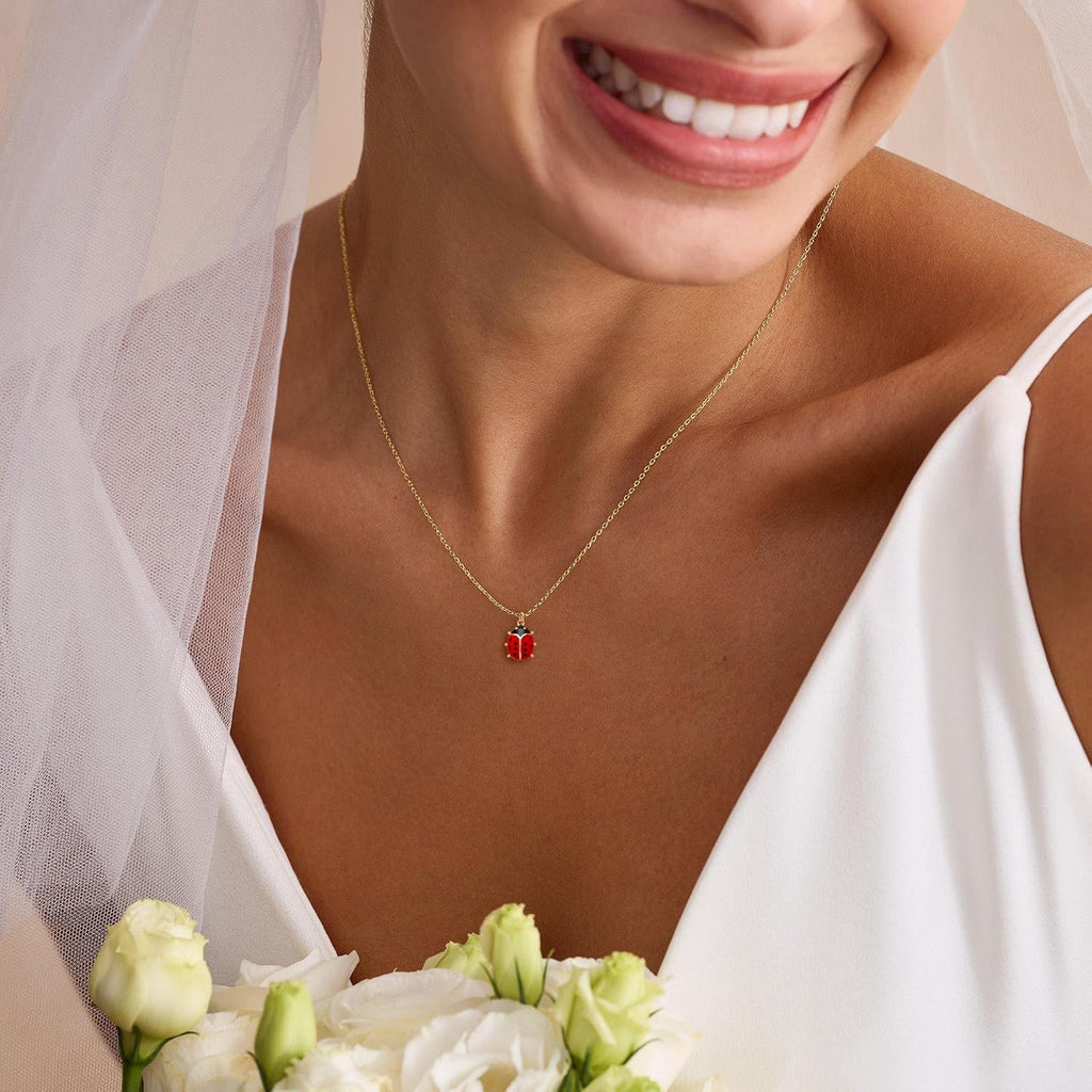 Plenky Women's 14K Gold Plated Dainty Pendant Necklace