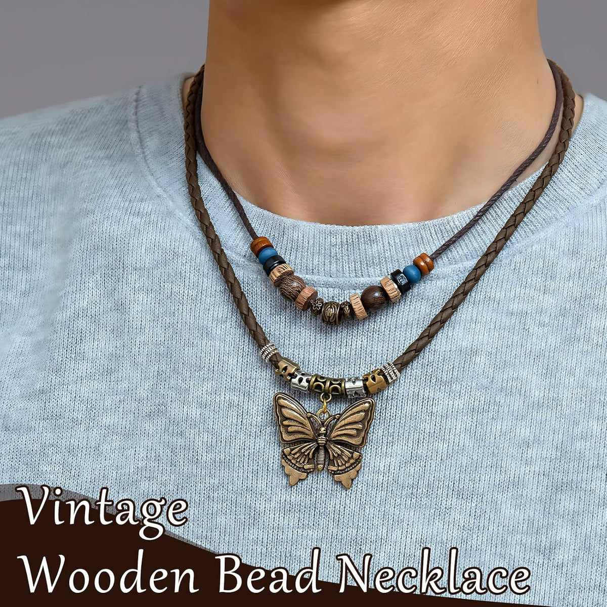 CZMZHFC Women's Vintage Butterfly Pendant Choker Necklace